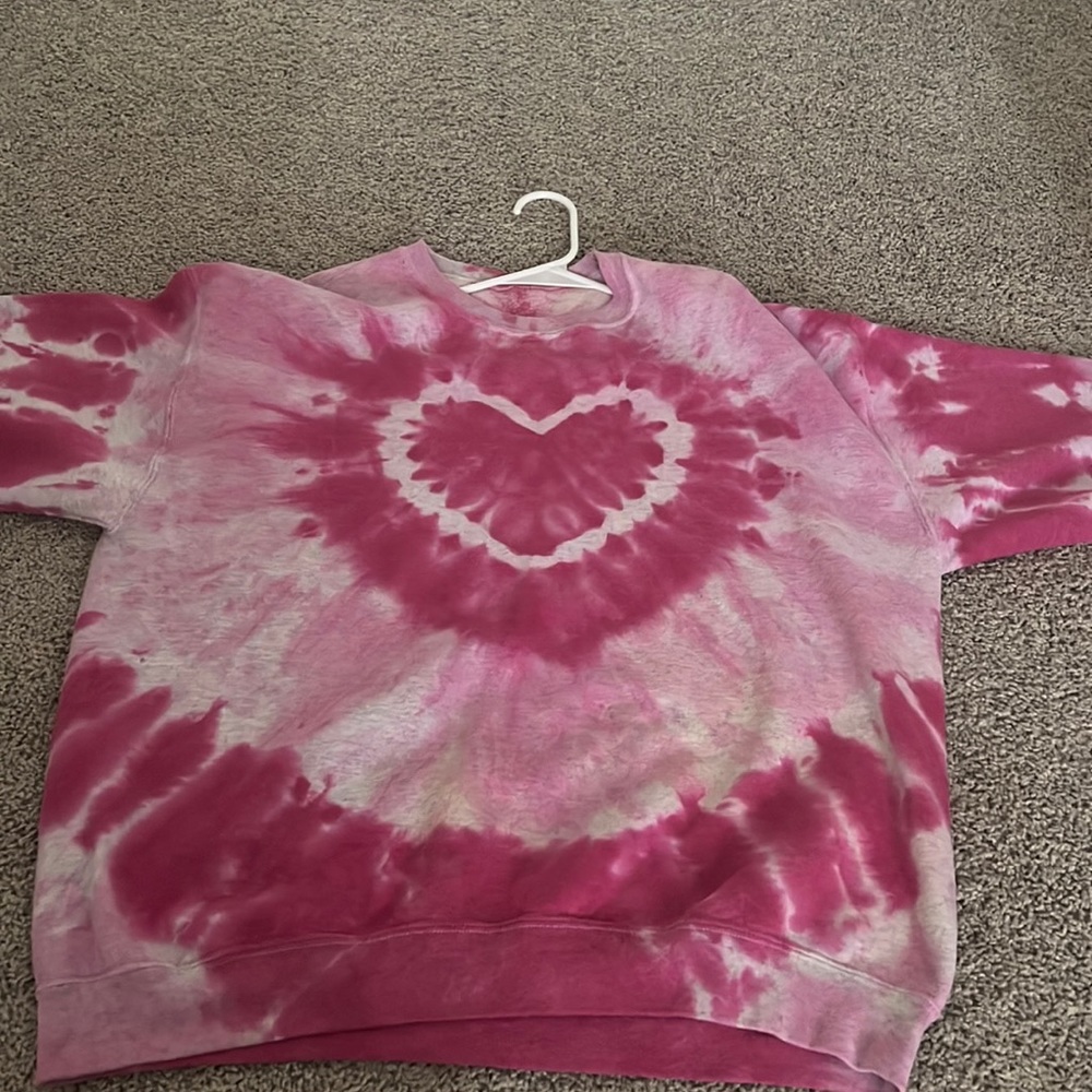 Urban Outfitters Tie Dye Heart Sweatshirt